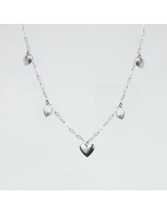Collar de Plata con Corazones